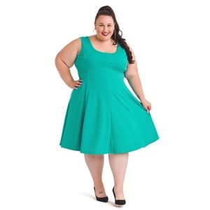 Hutch Textured Stretch Knit Fit and Flare Dress